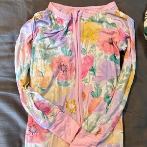 Little Sleepies Floral Zip-Up Pajama Top